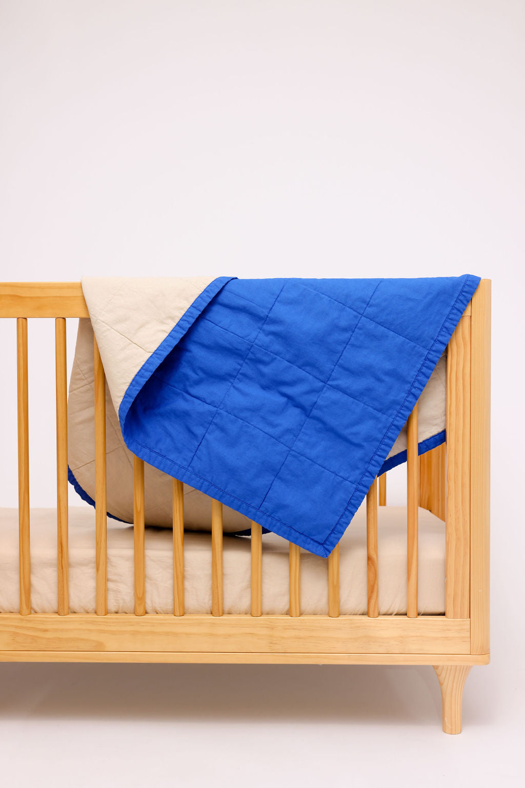Kingfisher/Sparrow - Linen Quilted Blanket