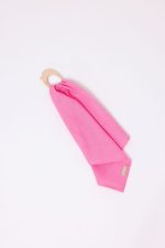 Pink Robin - Linen + Maple Ring Teether
